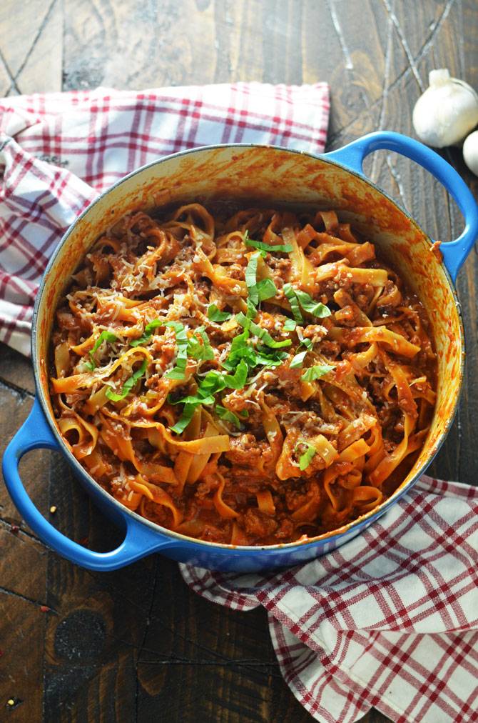 Pasta Bolognese With Wine
